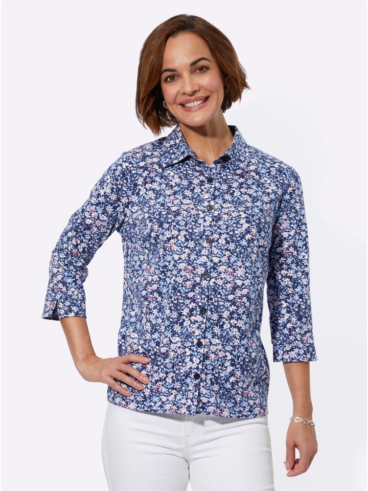 

Блузка из джерси с принтом темно-синего и розового цветов WITT WEIDEN