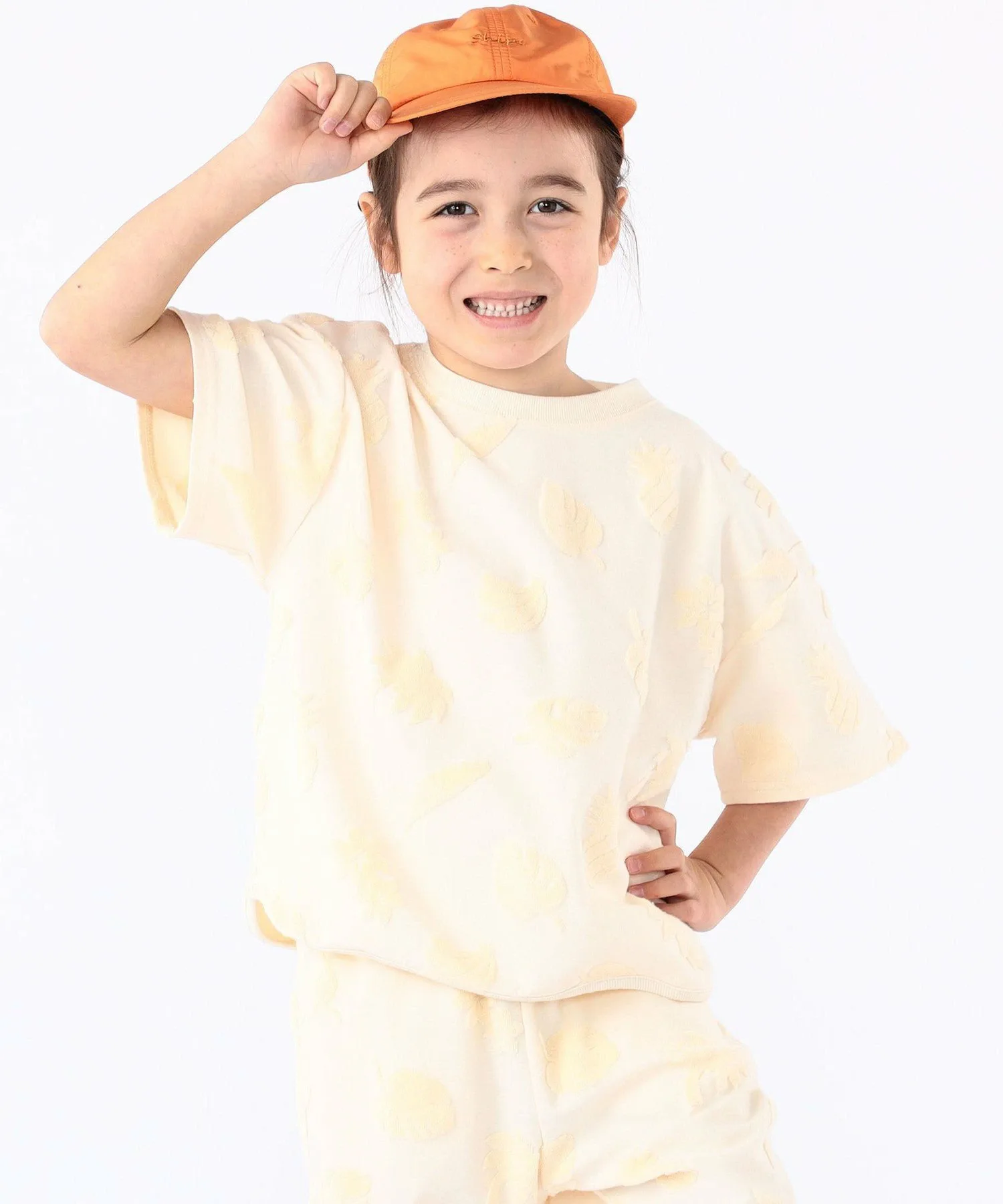 Детская футболка SHIPS KIDS: 100~130 см / Жаккардовая футболка с ворсом, Off white