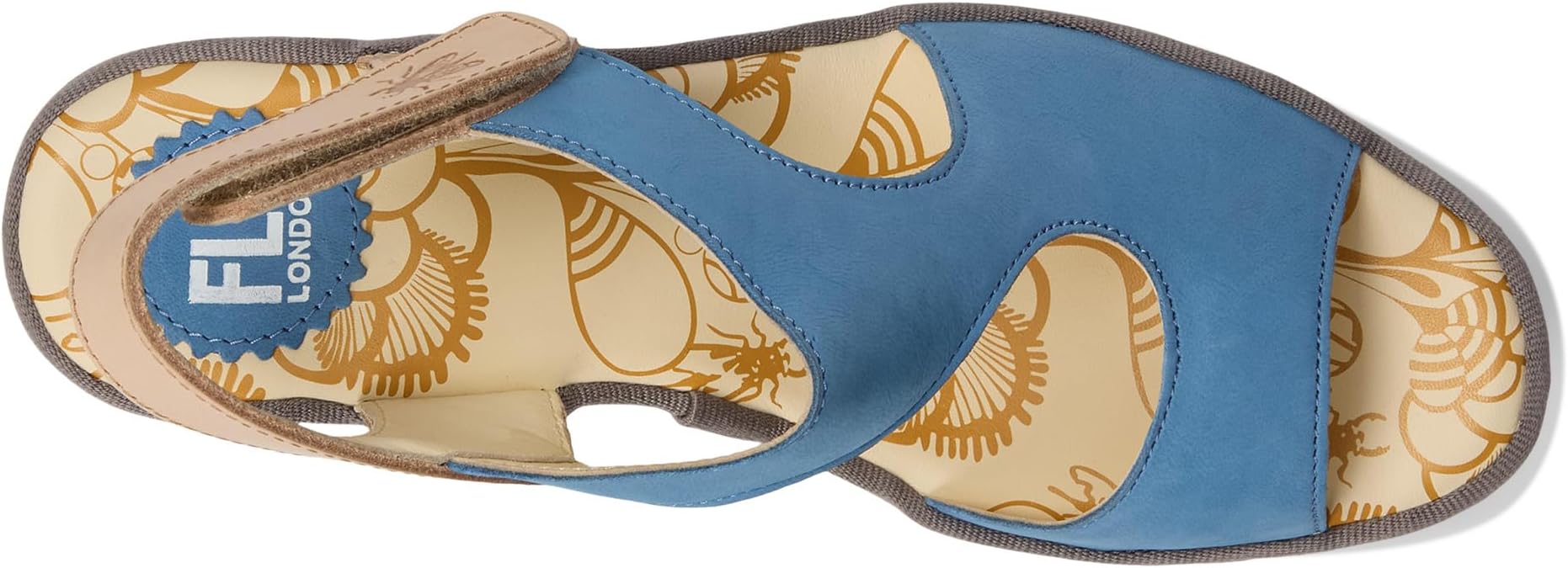 Туфли FLY LONDON Women's YOXA576FLY, Blue/Natural — фото 2