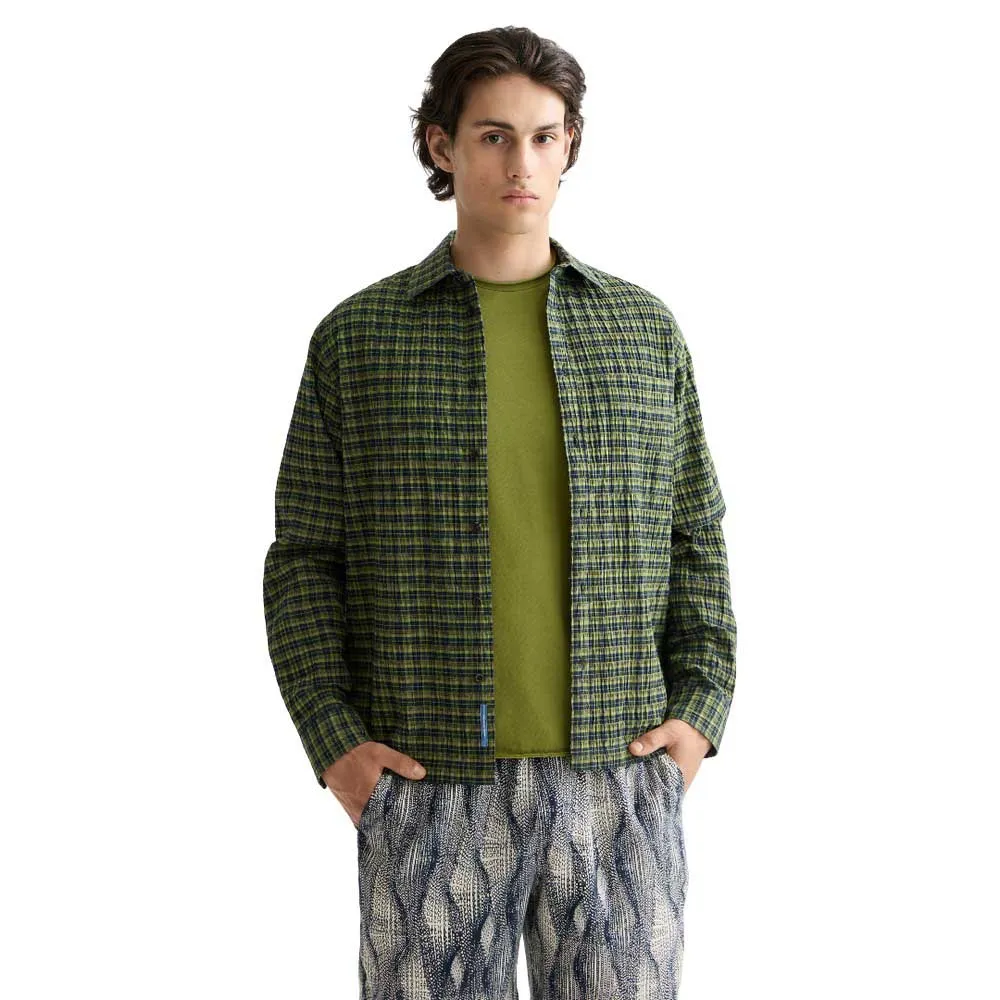 

Рубашка с длинным рукавом Scotch & Soda Crinkle Checked, зеленый