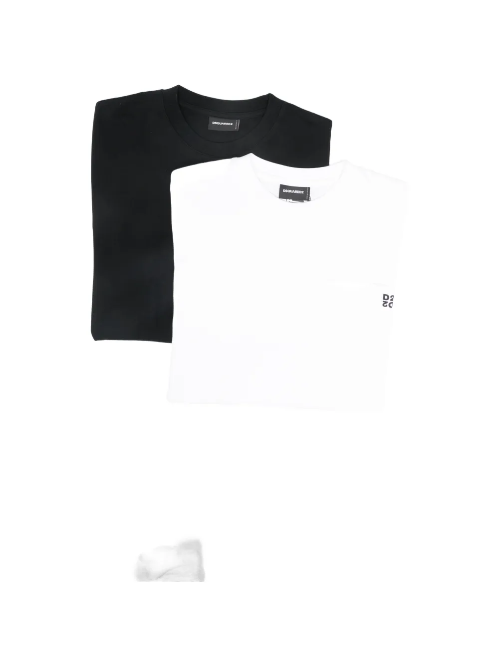 

Комплект из двух футболок с карманом Dsquared2, черный
