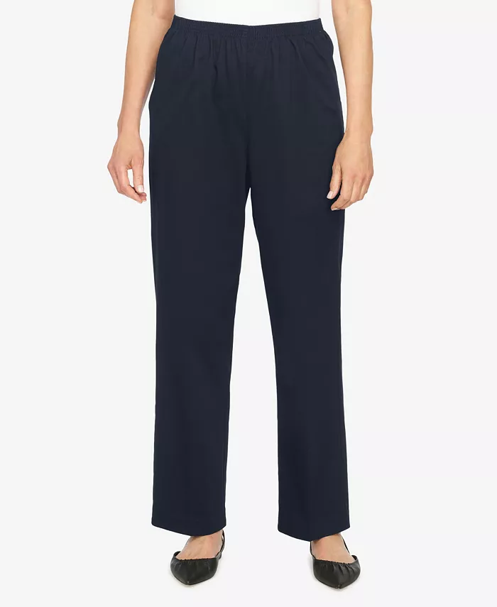 

Узкие повседневные брюки с заниженной талией Petite Mid-Rise Casual Pants Alfred Dunner, синий