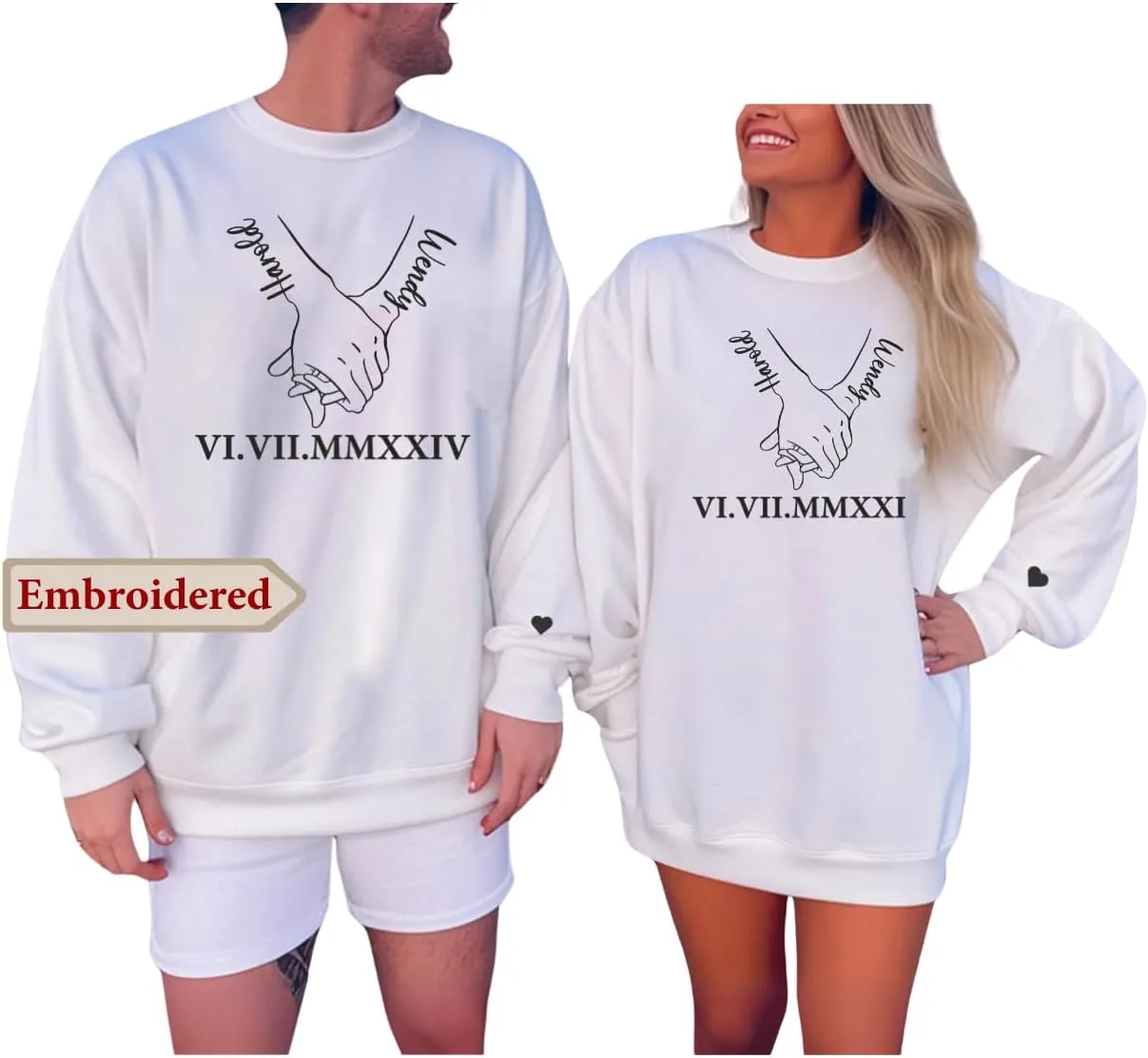 

Свитшот с вышивкой римскими цифрами MIVIDA REGALOS