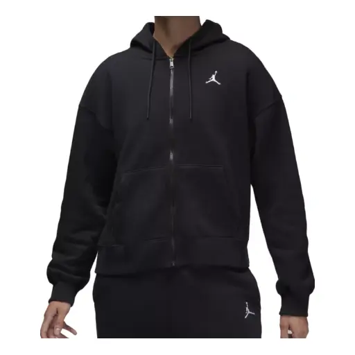 

Толстовка brooklyn fleece full zip hoodie 'black' Air Jordan, черный