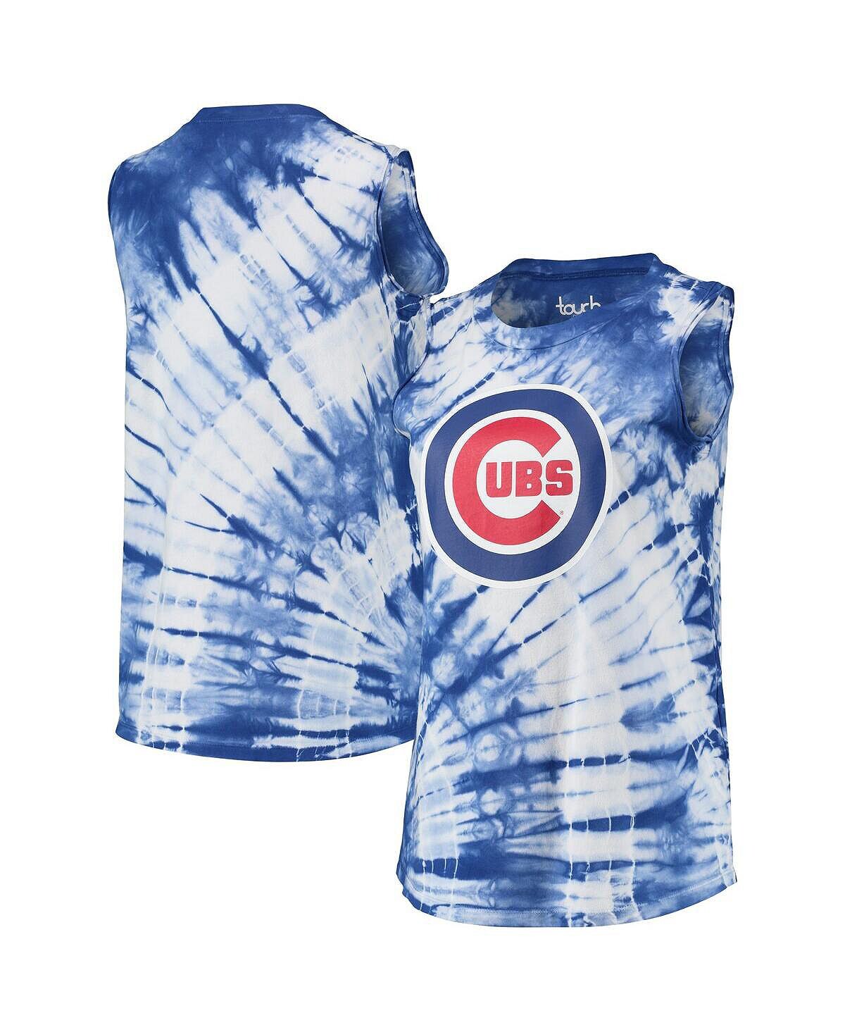 

Женская майка Royal Chicago Cubs Money Ball с принтом тай-дай Touch