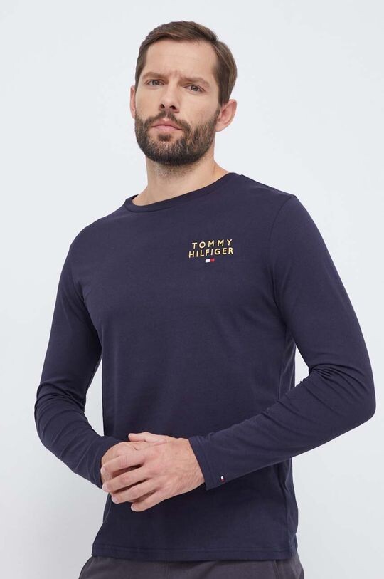 

Гостиная с длинными рукавами из хлопка Tommy Hilfiger, темно-синий