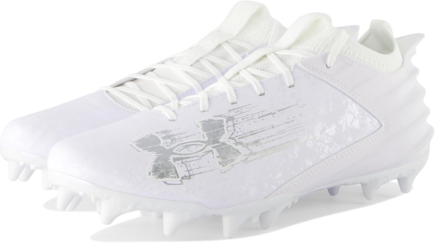 

Under Armour мужские футбольные бутсы Blur Smoke Suede 2.0 Mc, (101) White/White/Metallic Silver