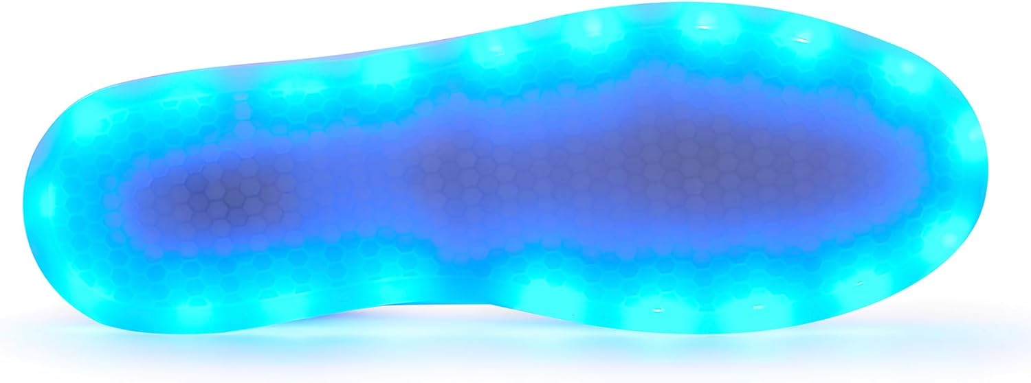 Унисекс светящиеся кроссовки с LED-подсветкой - модные светящиеся кеды, дышащие, с USB-зарядкой для мужчин и женщин Oekla, серебро — фото 4