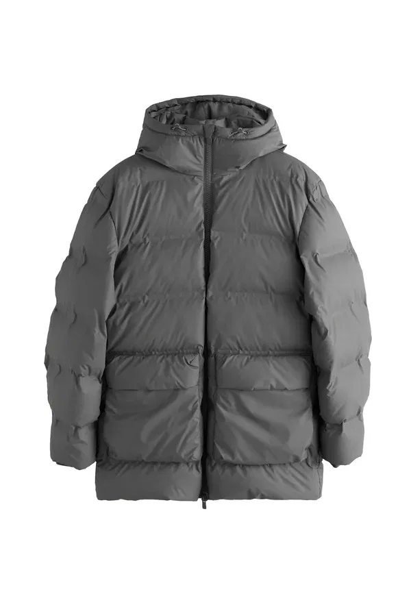 Куртка зимняя пуховик Regular fit Next, термостойкая, водоотталкивающая, прорезиненная, серый