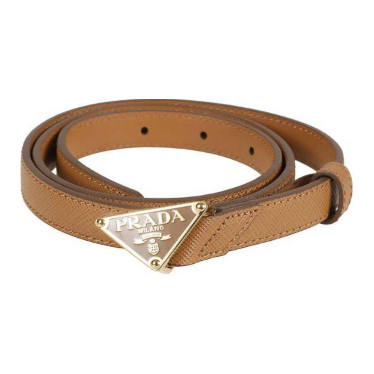 

PRADA Ремень с треугольной пряжкой, Brown