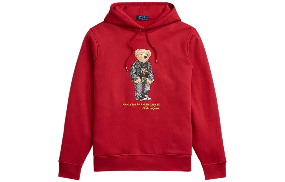 Худи с вышивкой Polo Bear Polo Ralph Lauren красное