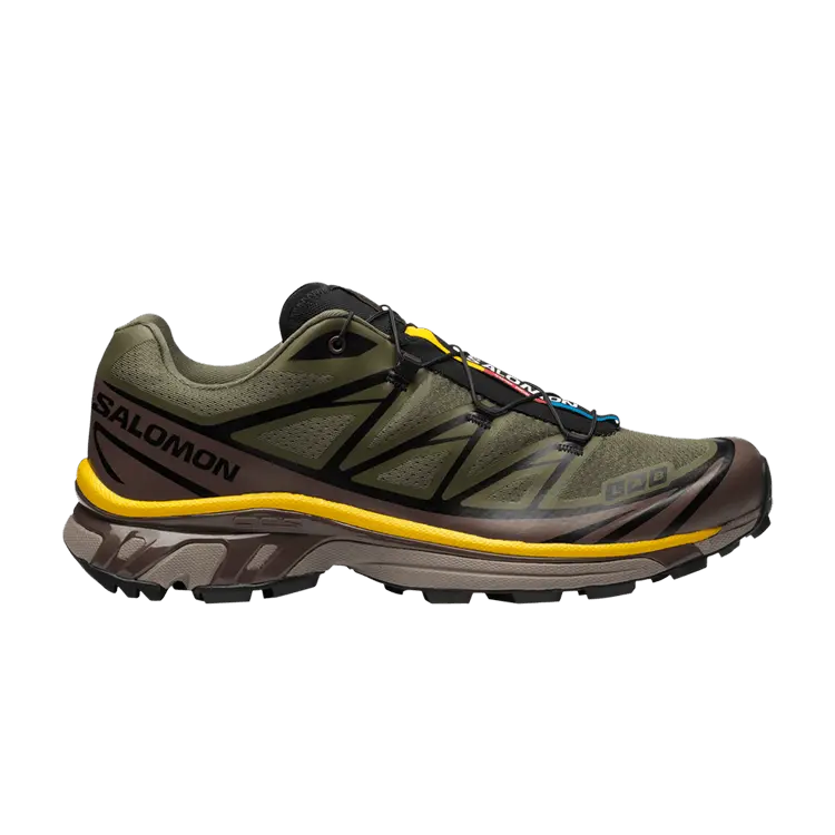 

Кроссовки Salomon XT-6 Olive Night Sulphur, зеленый