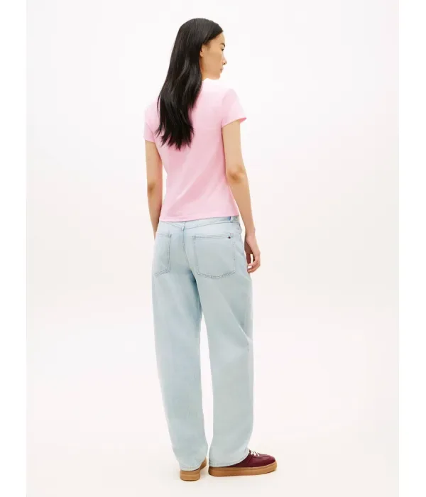 Футболка slim fit Tommy Hilfiger, розовый — фото 3