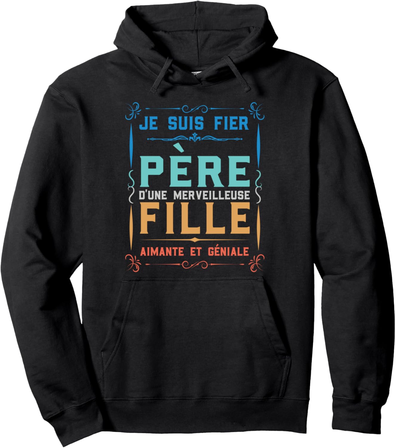 

Толстовка Je suis fier pre d'une marveillouse Garrardfather Grandfather Grandson Gift Ideas, черный