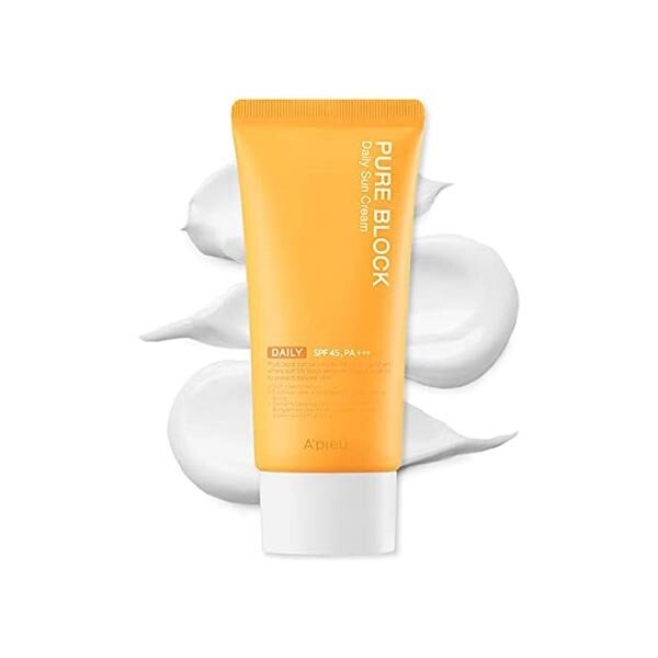 

A'pieu, Pure Block Daily Sun Cream, Крем с солнцезащитным фильтром SPF45 PA+++, 50 мл