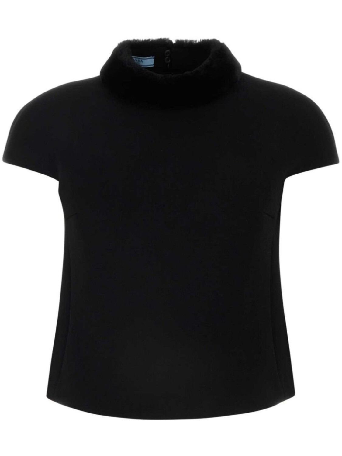 

Топ из вирджинской шерсти Prada, черный