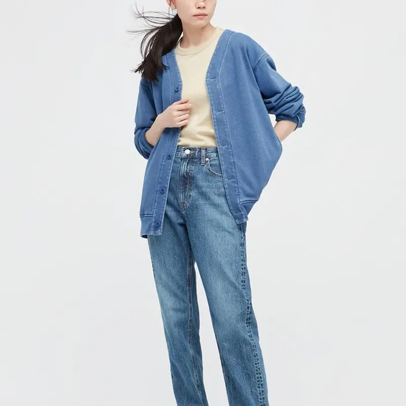 Толстовка унисекс пудрово-голубая Uniqlo, розовый/голубой — фото 2