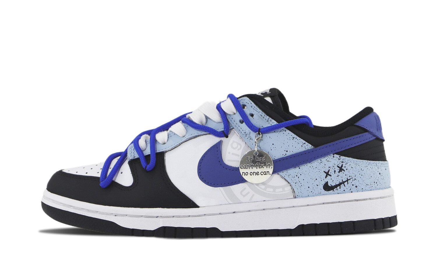 

Кроссовки Nike Dunk Skateboarding Shoes Women's Low-top Black/Blue, черный