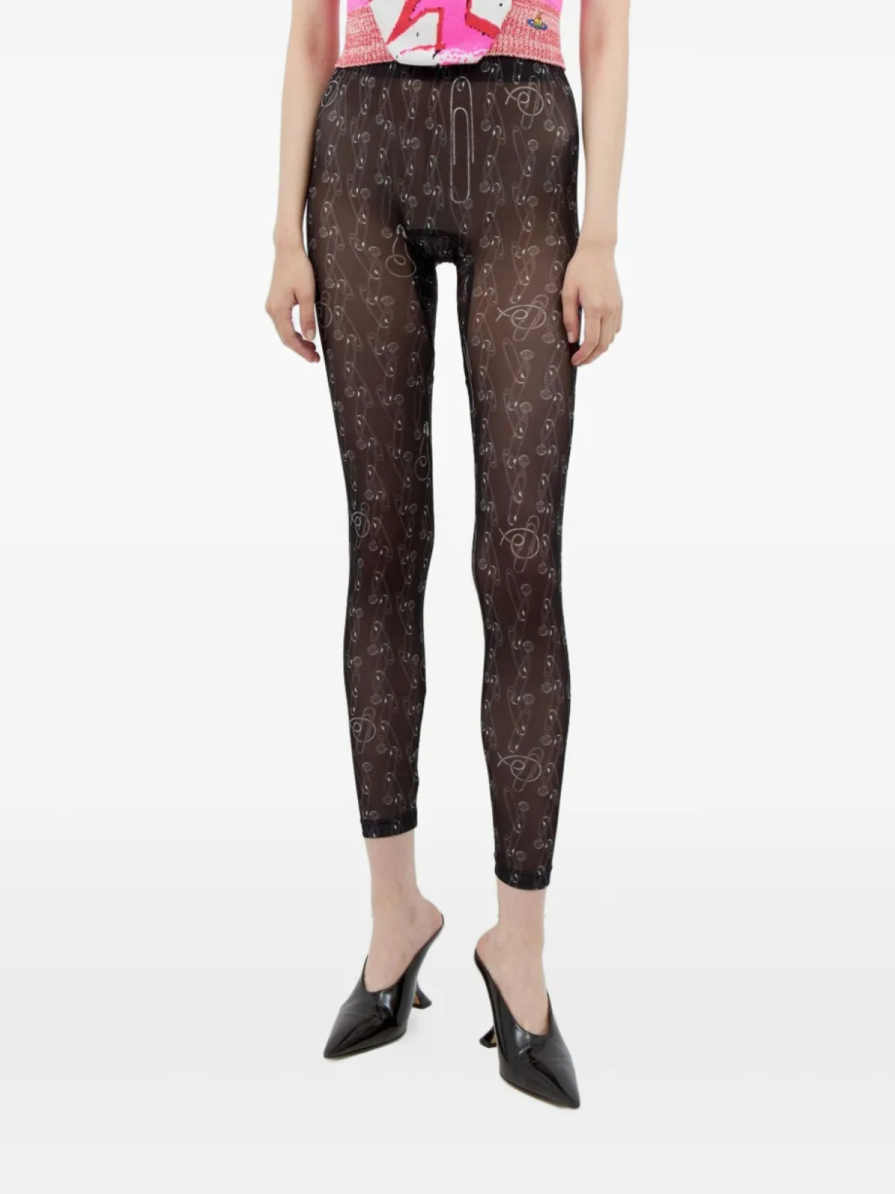 

Vivienne Westwood леггинсы с декором Safety Pin, черный