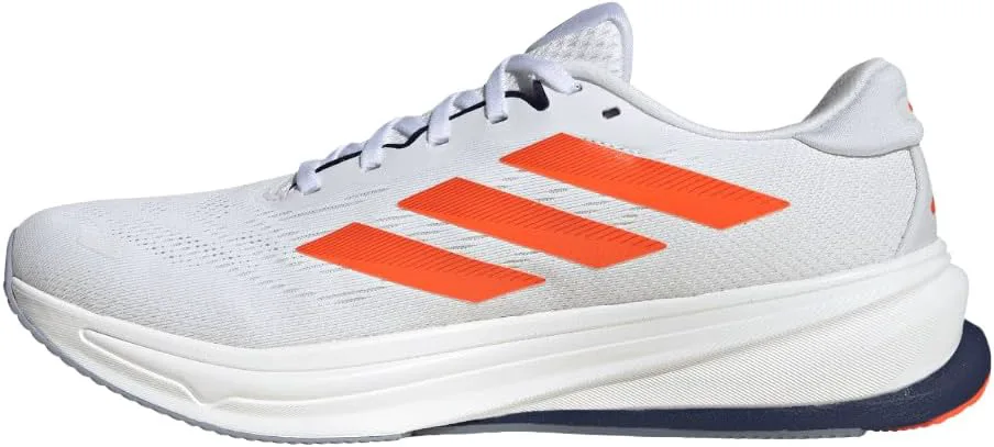 Мужские беговые кроссовки Adidas Supernova Rise 2, белый/оранжевый/темно-синий — фото 4