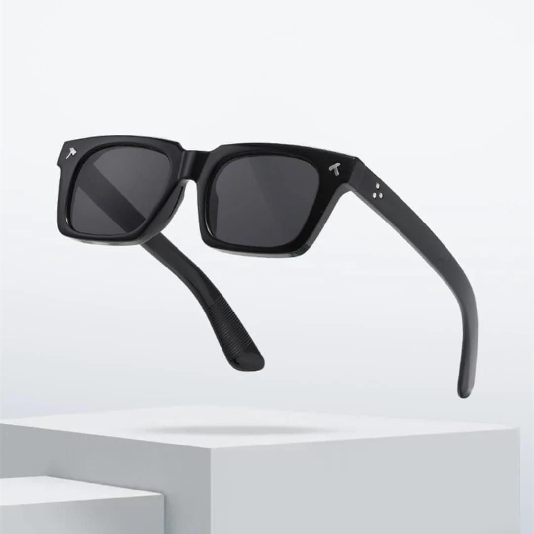 

Винтажные квадратные мужские солнцезащитные очки, модные солнцезащитные очки UV400 для женщин, трендовые очки в стиле панк с заклепками UATXTAU, Leopard Yellow