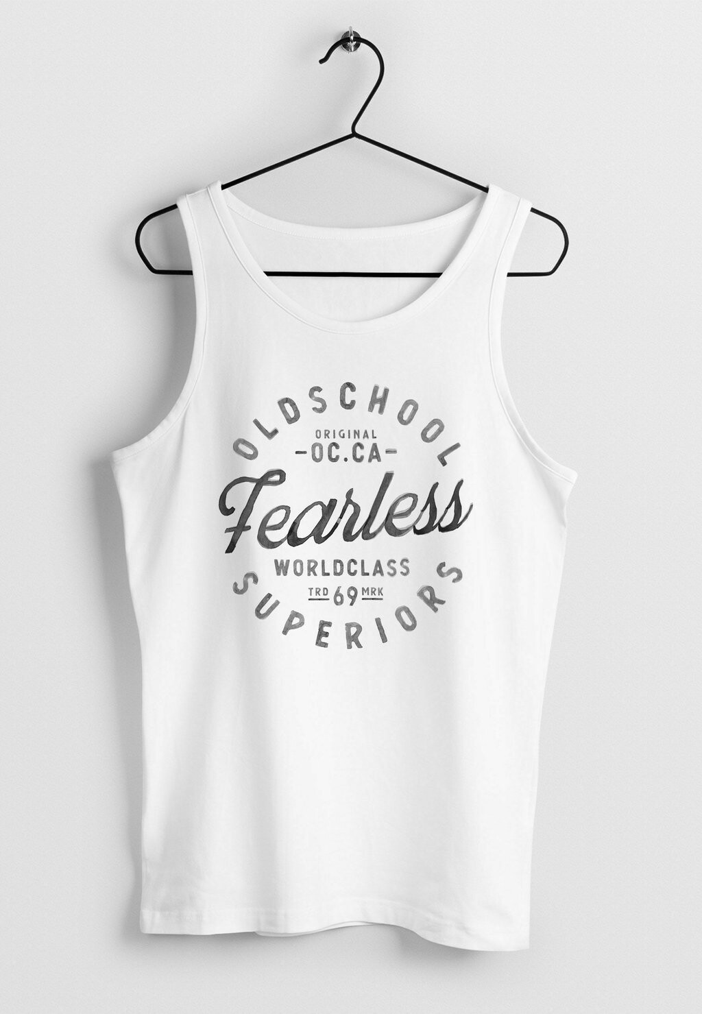 

Топ TANK AUFSCHRIFT OLDSCHOOL FEARLESS RETRO Neverless, белый