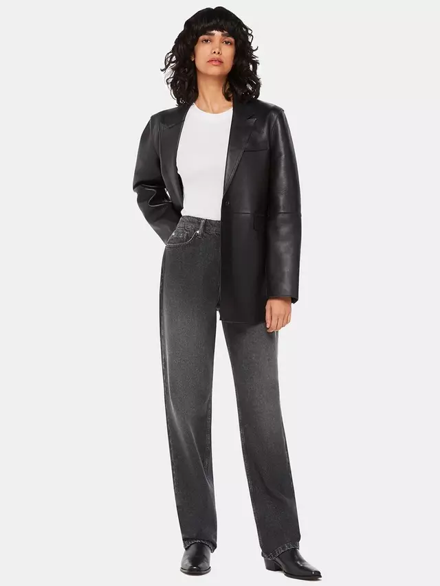 

Джинсы Whistles Straight Leg Full Length, цвет washed black