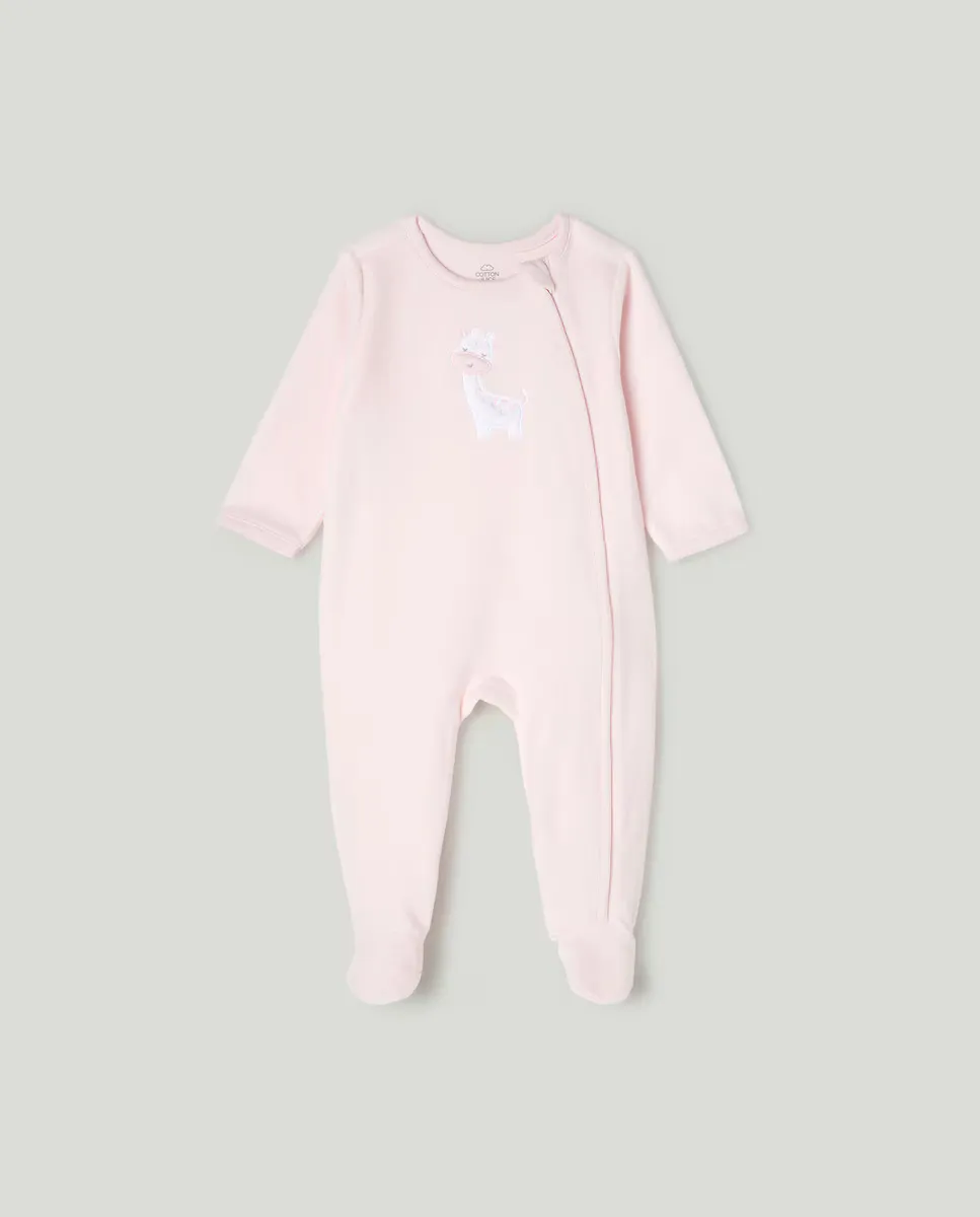 

Комбинезон для девочки на молнии Cotton Juice, розовый