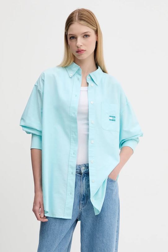 

Рубашка Tommy Jeans, бирюзовый