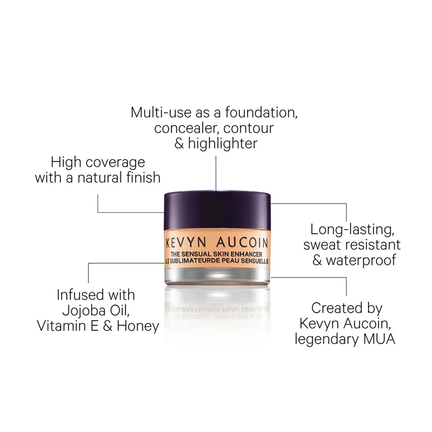 Kevyn Aucoin The Sensual Skin Enhancer: тональная основа, консилер, хайлайтер и контурное средство в одном флаконе для всех типов кожи 1 штука (1 шт.), SX 13 (deep) shade for Deep Complexion with Red Undertones — фото 2