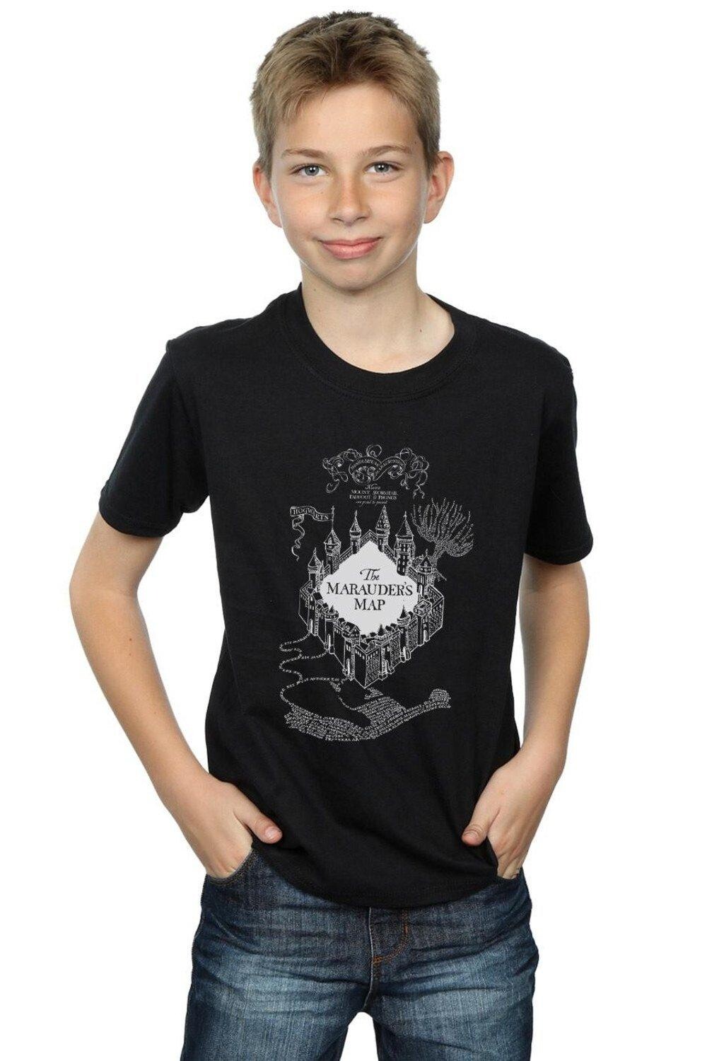 

Футболка с картой мародера Harry Potter, черный
