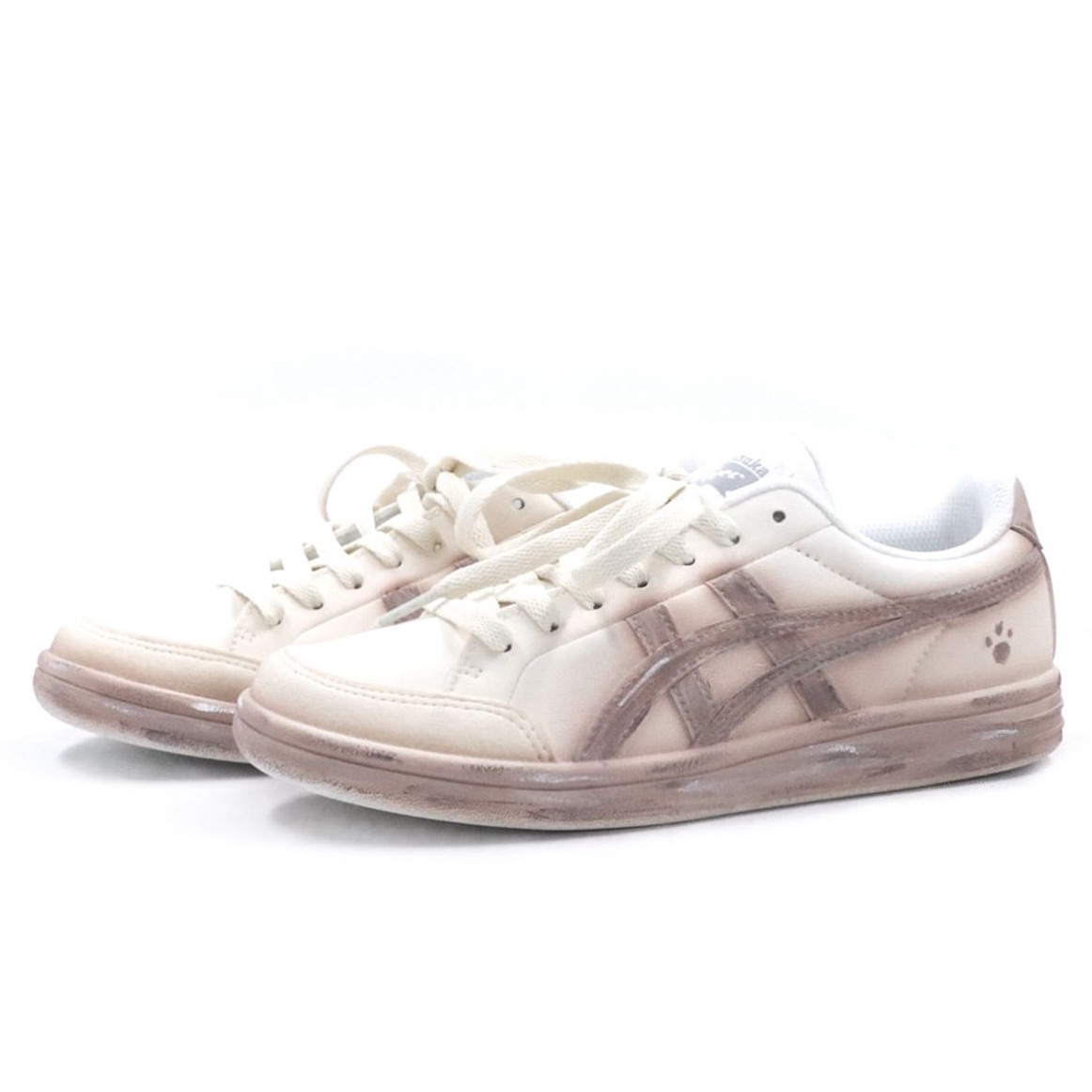 Onitsuka Tiger Эдванти скейтборд обувь унисекс низкие бежево-белые коричневые, цвет Beige White Brown — фото 3