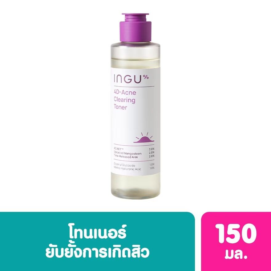 

INGU Тоник 4D-Acne Clearing Toner 150 мл. Нежный тоник для лечения прыщей, Clear