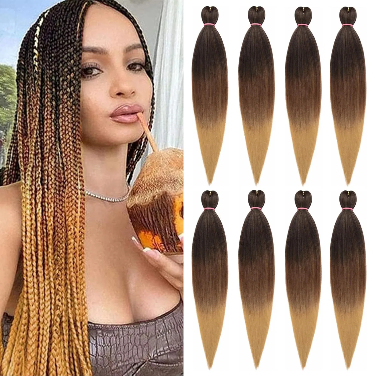 Набор синтетических волос для плетения «Yaki Texture» Mscat, 1B3027#
