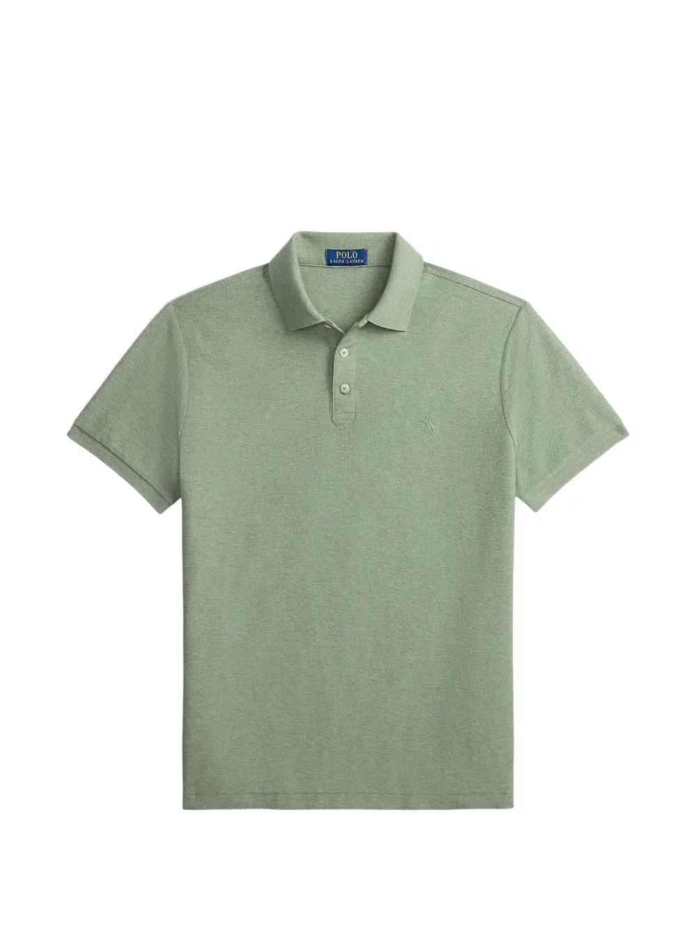 Поло с сетчатым рисунком в виде сот, приталенного кроя Polo Ralph Lauren, зеленый