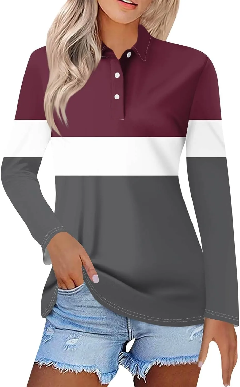 

Женская поло с коротким рукавом и V-образным вырезом FlekmanArt