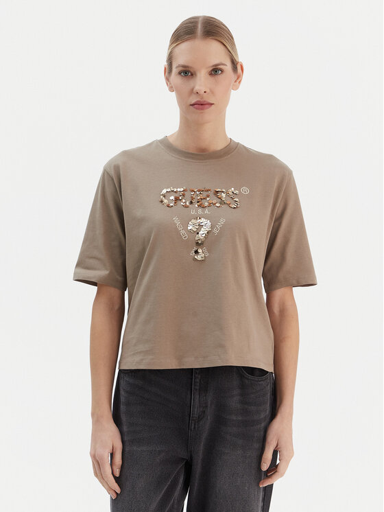 

Футболка regular fit V4YI06 I3Z14 Guess, бежевый