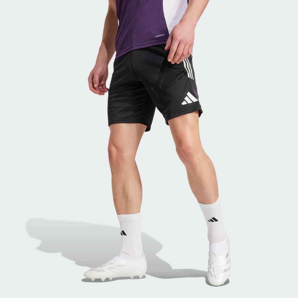 

Спортивные шорты Adidas Manchester United Tiro 25 Competition Training Shorts, цвет Black/Aurora Plum/Black