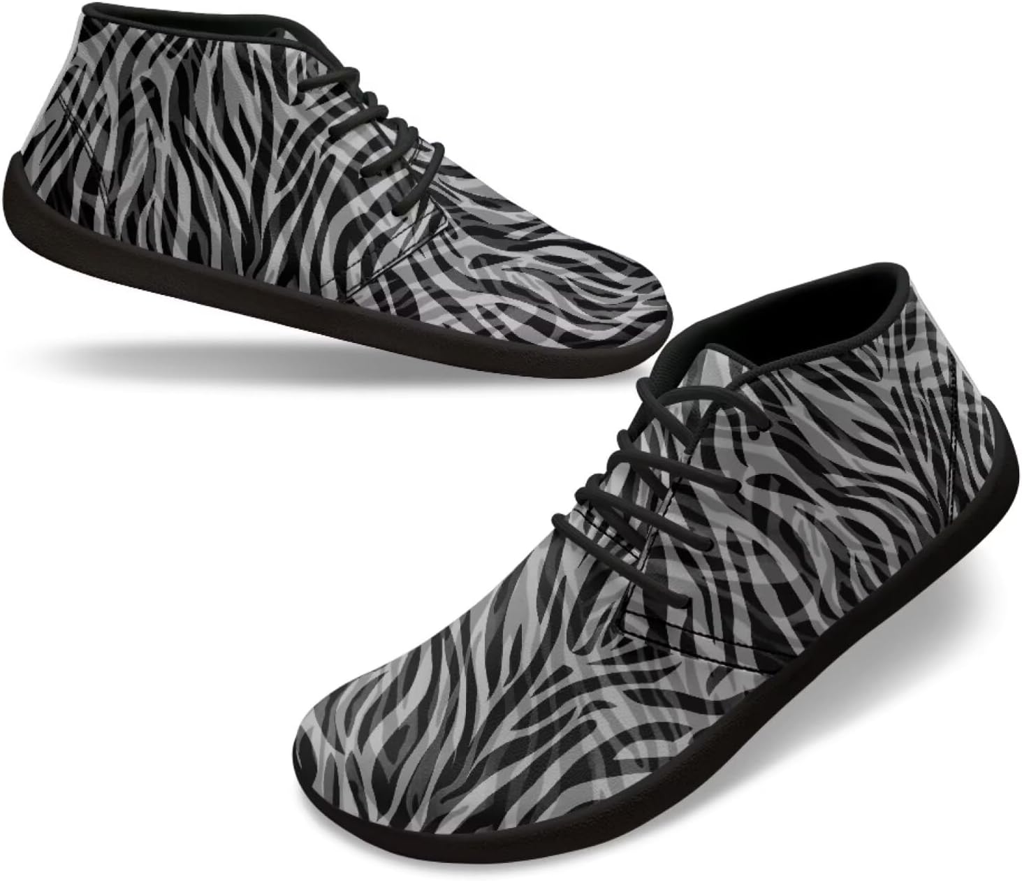 

Мужская обувь для бега с широким носком, водонепроницаемая, слипоны на плоской подошве, удобная, легкая, для бега и походов Xixirimido, Zebra Stripe