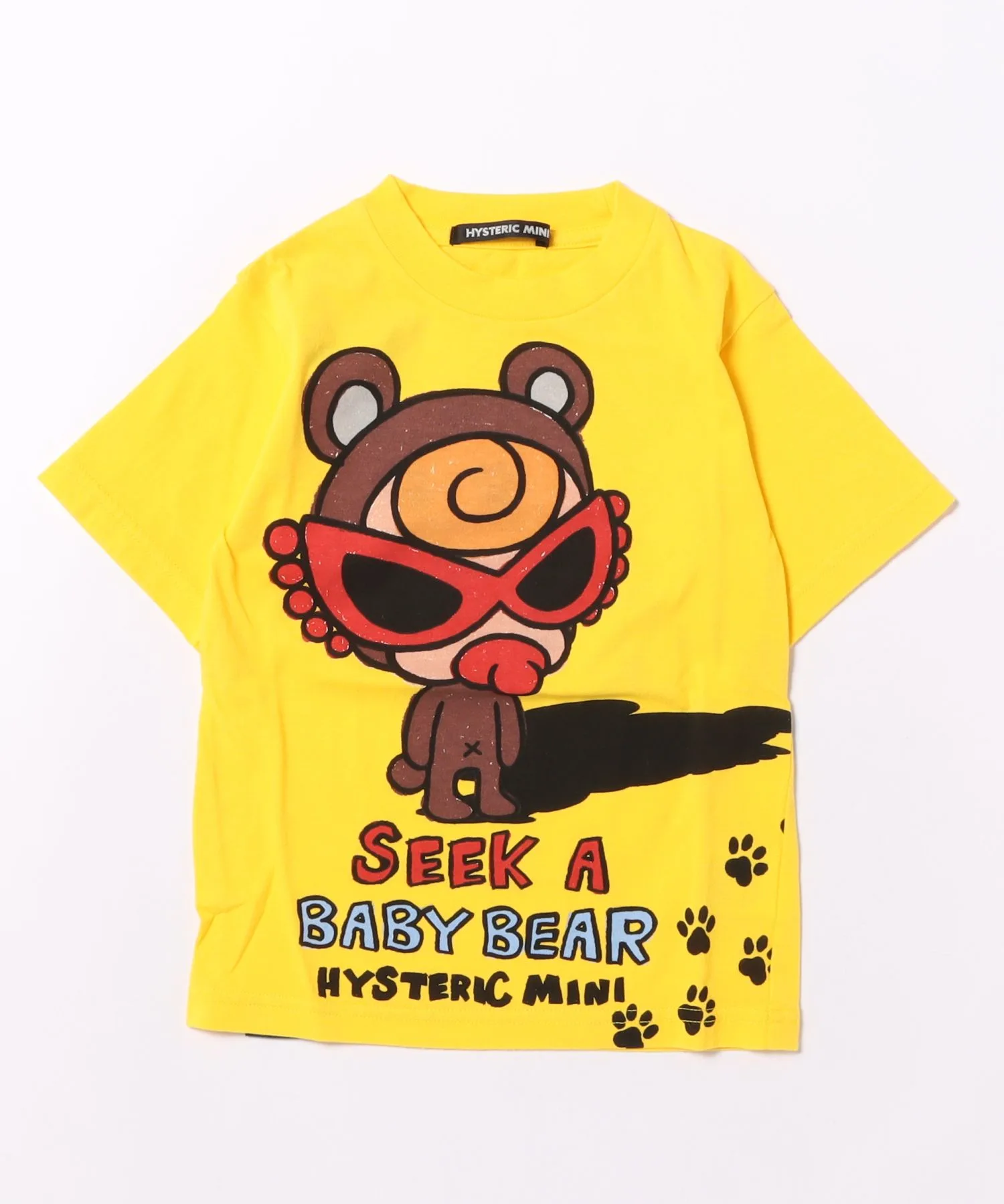 Детская футболка HYSTERIC MINI SEEK A BABY BEAR жёлтая