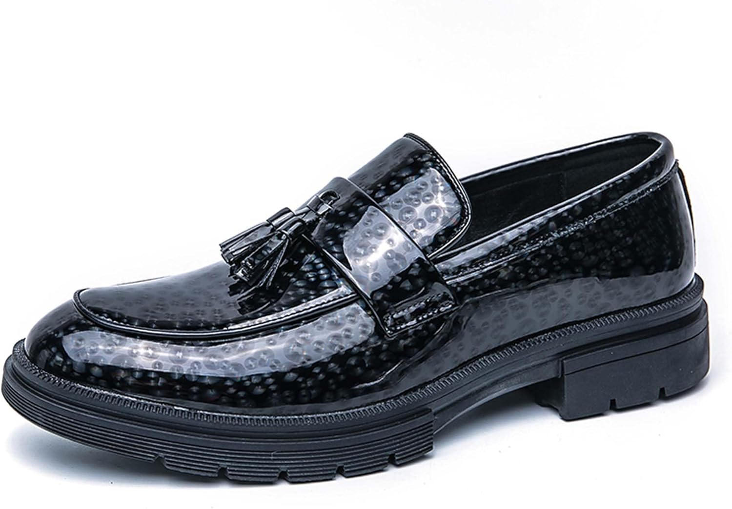 

Мужские лоферы Penny с модными кисточками, из лаковой кожи с блестящей поверхностью, деловые формальные туфли, увеличивающие рост, для офиса, банкета, вечеринки, свадьбы, униформы и повседневной носки Generic, черный