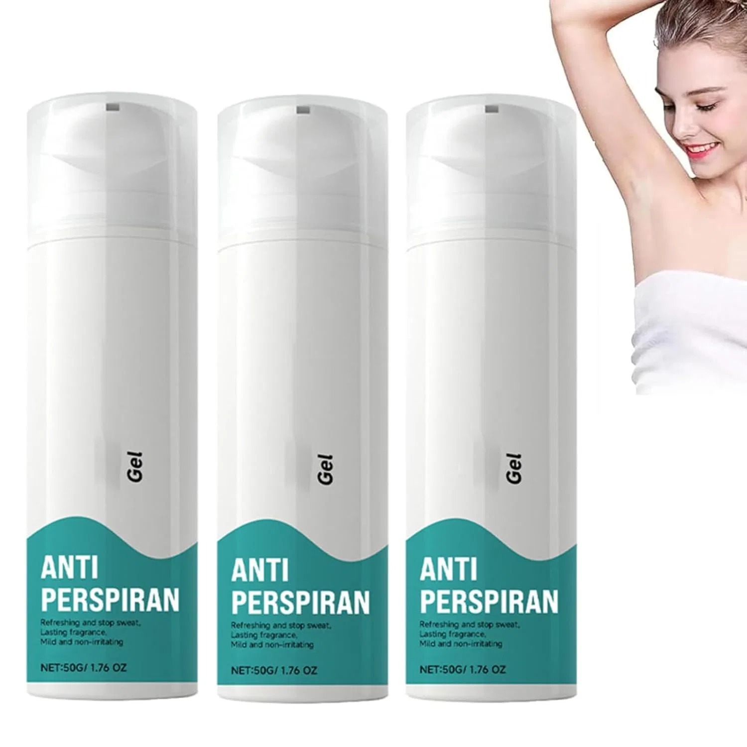 Гель-антиперспирант для лица, рук и ног (3 шт.) Vokkrv, 3Pc