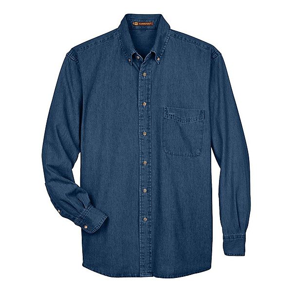 

Джинсовая рубашка с длинным рукавом Harriton, Dark Denim