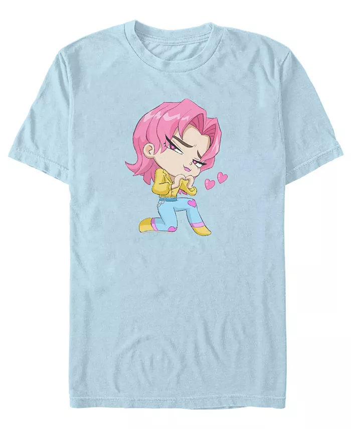 

Мужская футболка K-Pop Demon Hunters в стиле чиби романтика Fifth Sun, синий