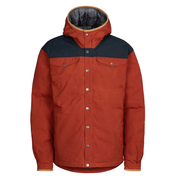 

Пуховик Fjällräven, цвет Autumn Leaf-Dark Navy