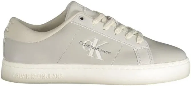 Кроссовки Calvin Klein Herren Cupsole Leder, Grey O Mushroom B White
