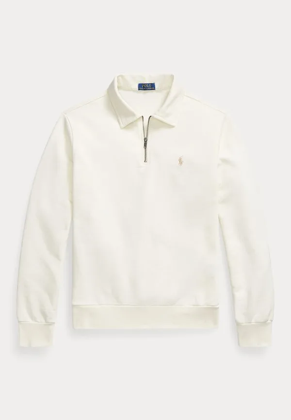 Толстовка из флиса с петлевой структурой и молнией до середины груди Polo Ralph Lauren, Clubhouse Cream — фото 4