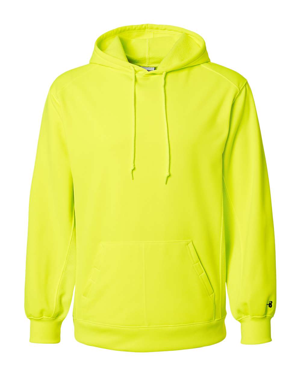 

Мужская спортивная флисовая толстовка с капюшоном Badger, цвет safety yellow