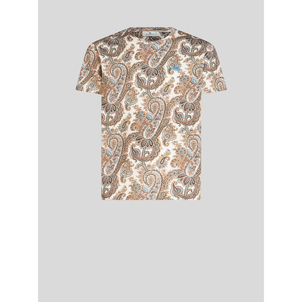 

ФУТБОЛКА ИЗ ХЛОПКА С УЗОРОМ ПЕЙСЛИ ETRO, белый