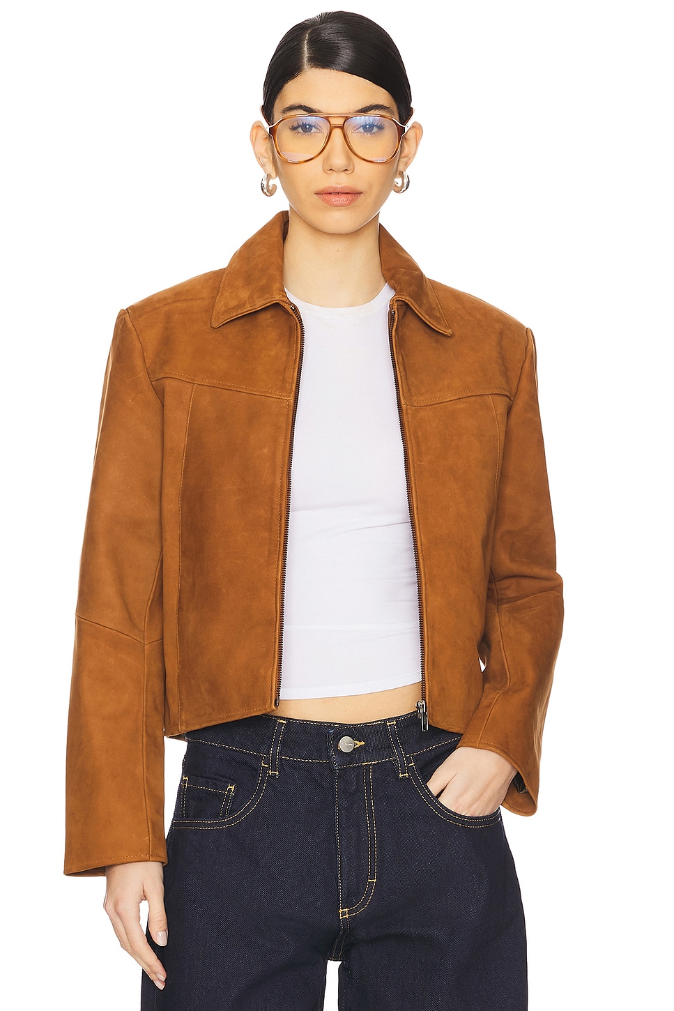 

Куртка из замши Ava Worn Vintage, cognac